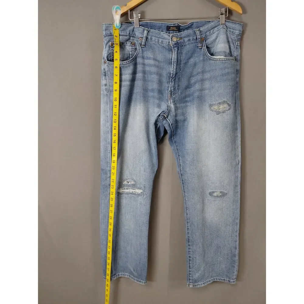 6IP9 Vintage Polo Ralph Lauren Stretch Training Jeans Men Straight Size 38X30